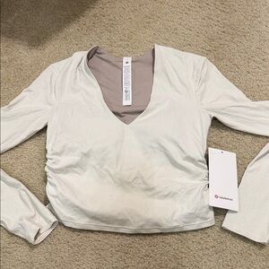 lululemon athletica Off-White Long Sleeve Top